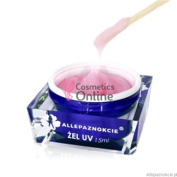 Gel UV Jelly Milk Pink, roz laptos, Allepaznokcie 15 ml